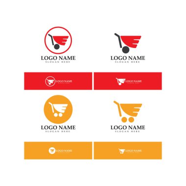 e-commerce logo and online shop logo design with modern concept
