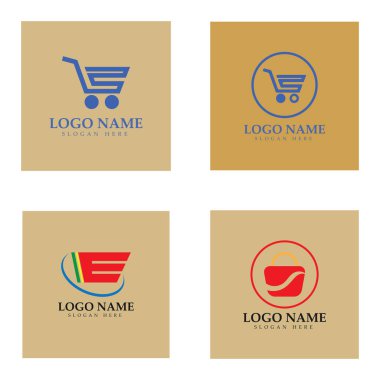 e-commerce logo and online shop logo design with modern concept
