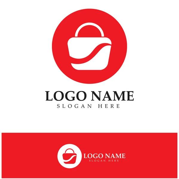 Commerce Logo Online Shop Logo Design Modern Concept — ストックベクタ