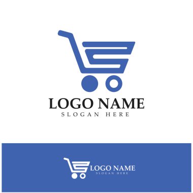 e-commerce logo and online shop logo design with modern concept