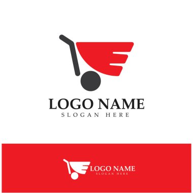 e-commerce logo and online shop logo design with modern concept