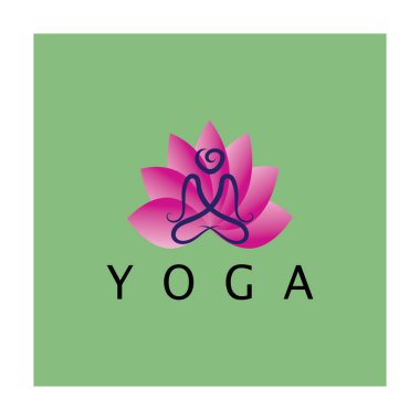 logo design of people doing yoga symbol icon illustration vector