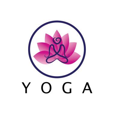 logo design of people doing yoga symbol icon illustration vector