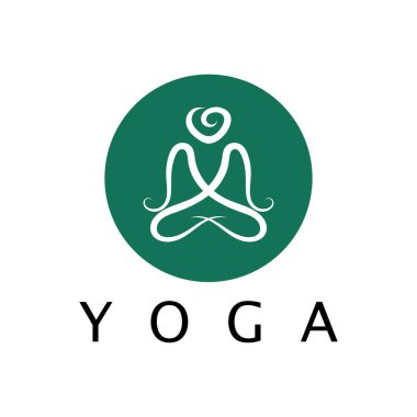 logo design of people doing yoga symbol icon illustration vector