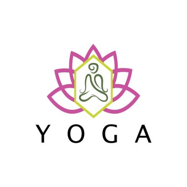 logo design of people doing yoga symbol icon illustration vector