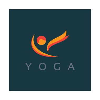 logo design of people doing yoga symbol icon illustration vector