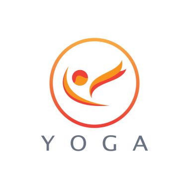 logo design of people doing yoga symbol icon illustration vector