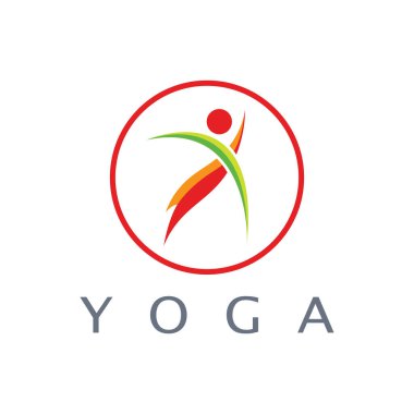 logo design of people doing yoga symbol icon illustration vector