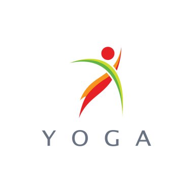 logo design of people doing yoga symbol icon illustration vector