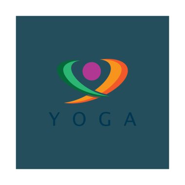 logo design of people doing yoga symbol icon illustration vector