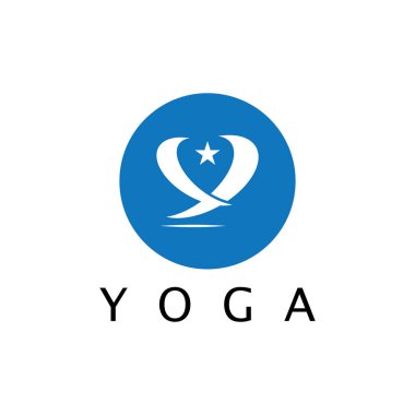 logo design of people doing yoga symbol icon illustration vector