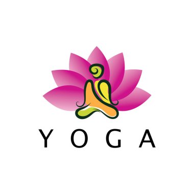 logo design of people doing yoga symbol icon illustration vector