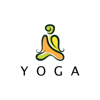 logo design of people doing yoga symbol icon illustration vector