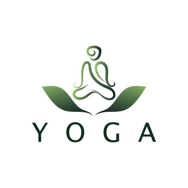 logo design of people doing yoga symbol icon illustration vector