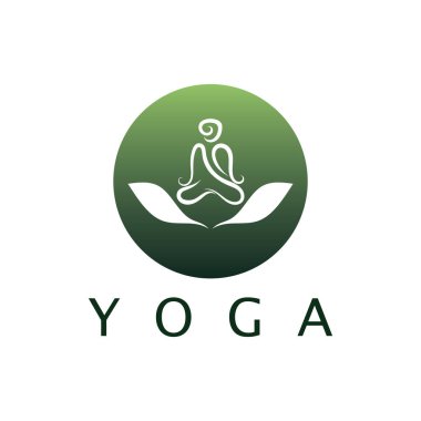 logo design of people doing yoga symbol icon illustration vector