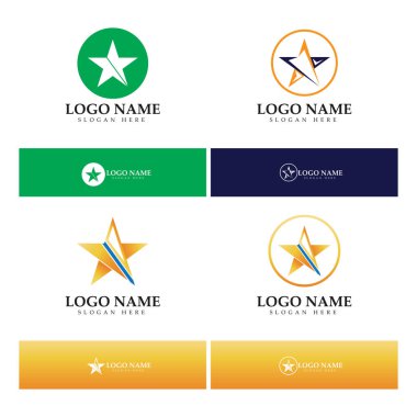 Yıldız simgesi şablon vektör illüstrasyon tasarımı