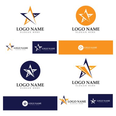 Yıldız simgesi şablon vektör illüstrasyon tasarımı