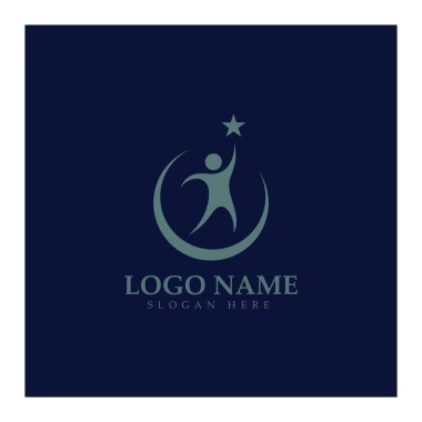 Yıldız simgesi şablon vektör illüstrasyon tasarımı