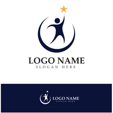 Yıldız simgesi şablon vektör illüstrasyon tasarımı