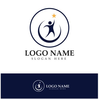 Yıldız simgesi şablon vektör illüstrasyon tasarımı