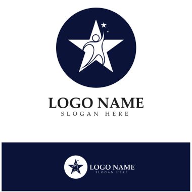 Yıldız simgesi şablon vektör illüstrasyon tasarımı