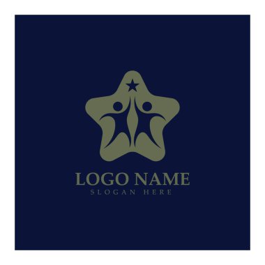 Yıldız simgesi şablon vektör illüstrasyon tasarımı