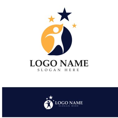 Yıldız simgesi şablon vektör illüstrasyon tasarımı