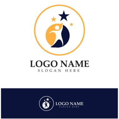 Yıldız simgesi şablon vektör illüstrasyon tasarımı