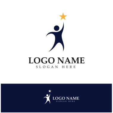 Yıldız simgesi şablon vektör illüstrasyon tasarımı