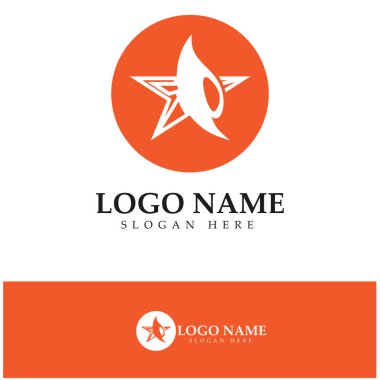 Yıldız simgesi şablon vektör illüstrasyon tasarımı