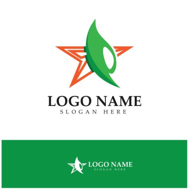 Yıldız simgesi şablon vektör illüstrasyon tasarımı