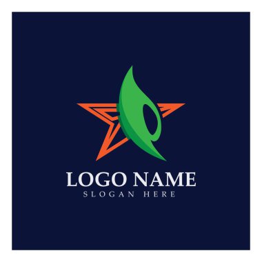 Yıldız simgesi şablon vektör illüstrasyon tasarımı