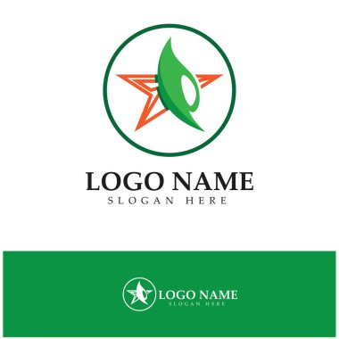 Yıldız simgesi şablon vektör illüstrasyon tasarımı