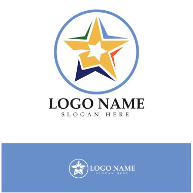 Yıldız simgesi şablon vektör illüstrasyon tasarımı