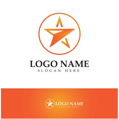 Yıldız simgesi şablon vektör illüstrasyon tasarımı