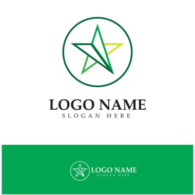 Yıldız simgesi şablon vektör illüstrasyon tasarımı