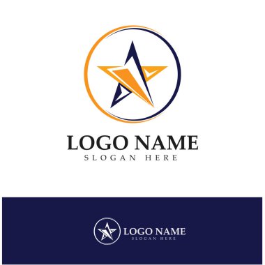 Yıldız simgesi şablon vektör illüstrasyon tasarımı