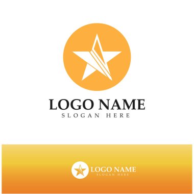 Yıldız simgesi şablon vektör illüstrasyon tasarımı