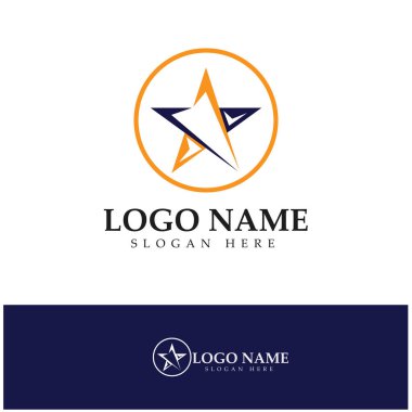 Yıldız simgesi şablon vektör illüstrasyon tasarımı