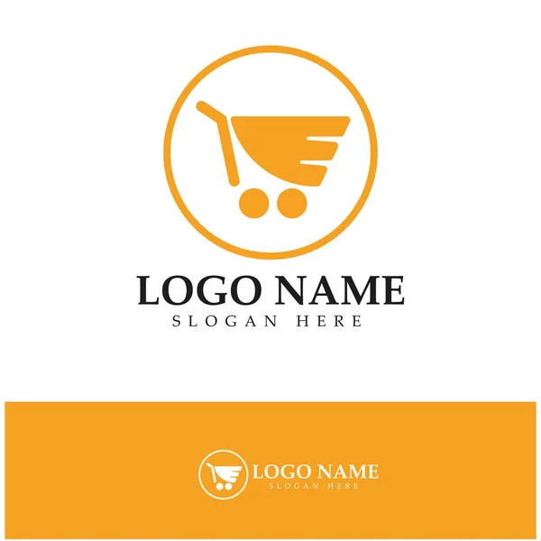 Commerce Logo Online Shop Logo Design Modern Concept — 图库矢量图片