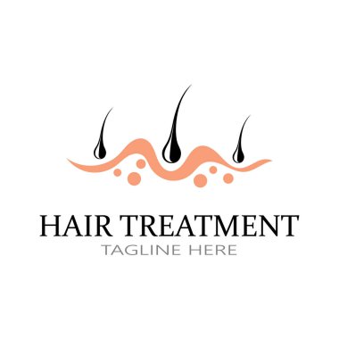 Hair treatment logo removal logo vector image design illustratio