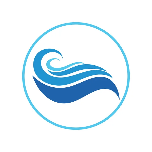 Water Wave Wave Beach Vector Illustration Design Logo Template — Vettoriale Stock