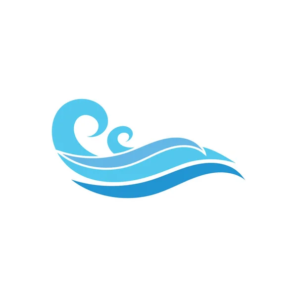 Water Wave Wave Beach Vector Illustration Design Logo Template —  Vetores de Stock
