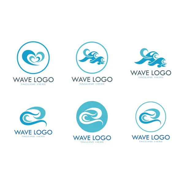 Wzór Logo Fali Wodnej — Wektor stockowy