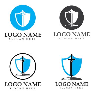 Kalkan logo tasarım vektörü, kalkan amblemi logo şablonu, logosymbol simge vektörü