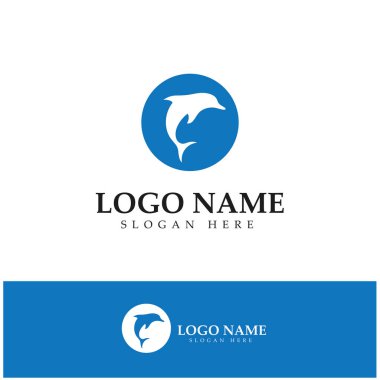 dolphin icon logo design vector