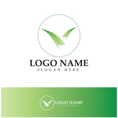 aloe vera logo design icon vector