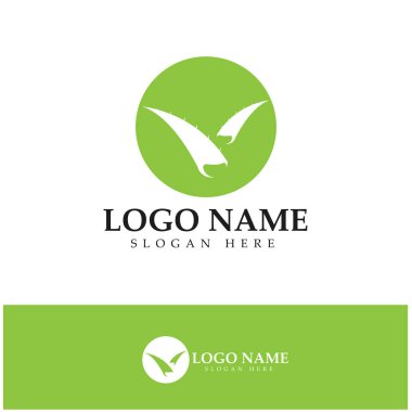 aloe vera logo design icon vector