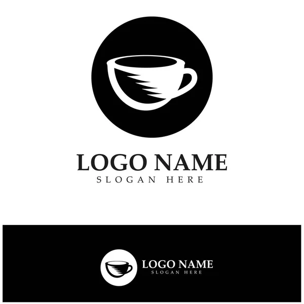 Kaffeetasse Logo Template Vektor Icon Design — Stockvektor