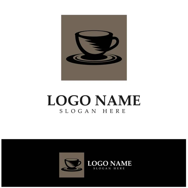 Taza Café Logo Plantilla Vector Icono Diseño — Vector de stock